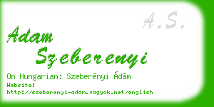 adam szeberenyi business card